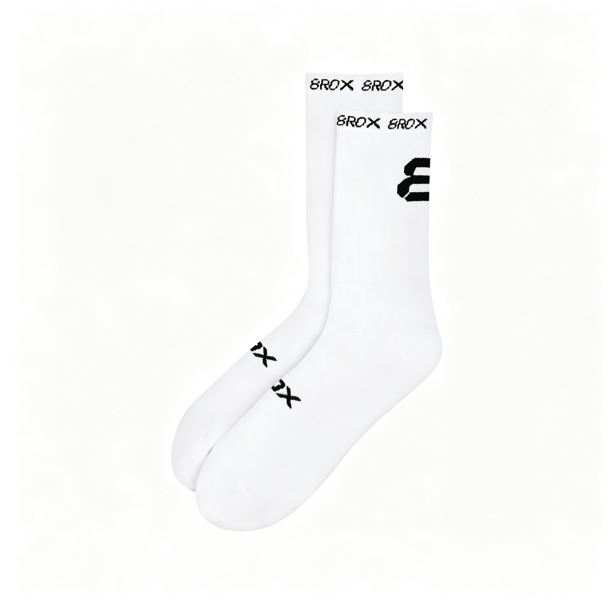 8ROX Performance Socks - White - pair view
