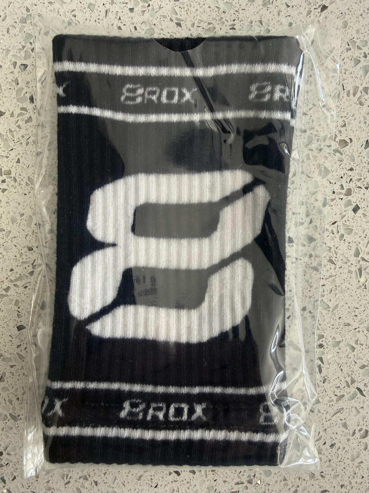 8ROX Performance Wristbands - large 8 design packaged