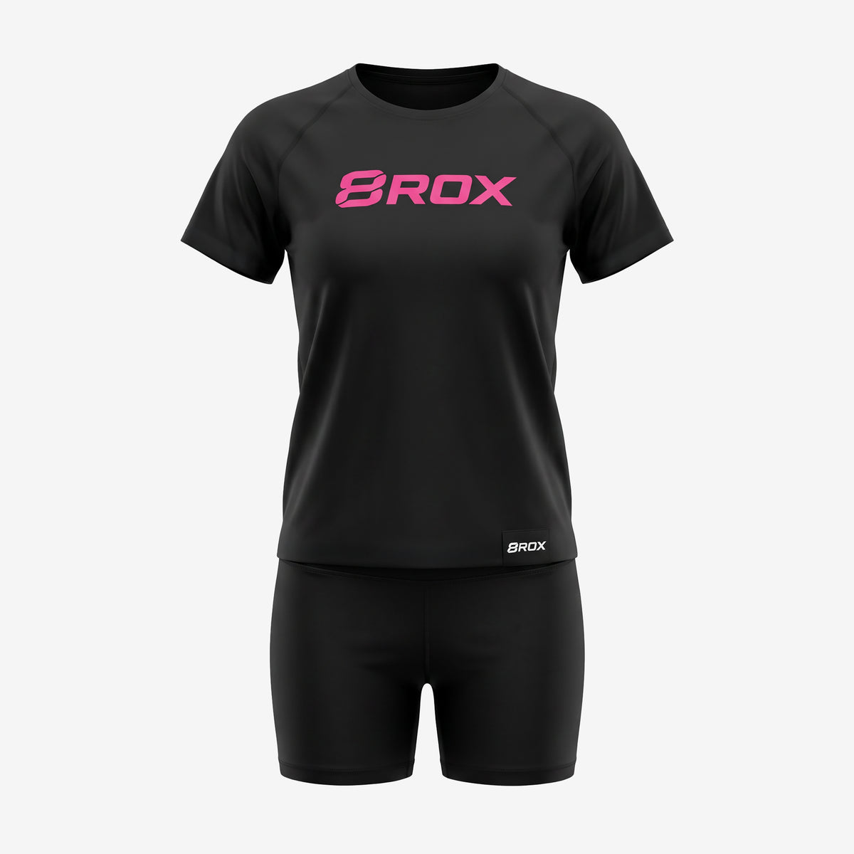 Ladies Big 8 Performance Tee - Black / Pink - view 1