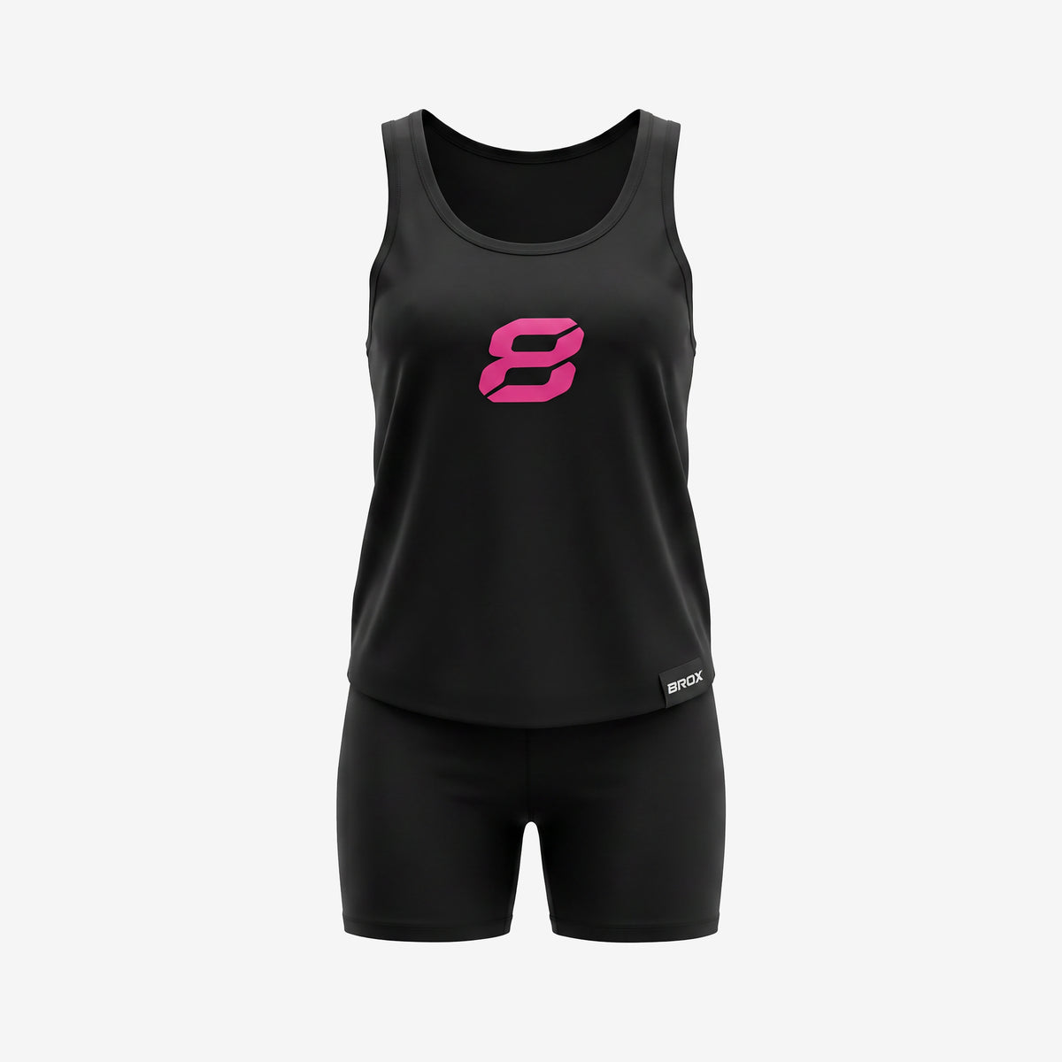 Ladies 8ROX Racerback - Black / Pink - view 1