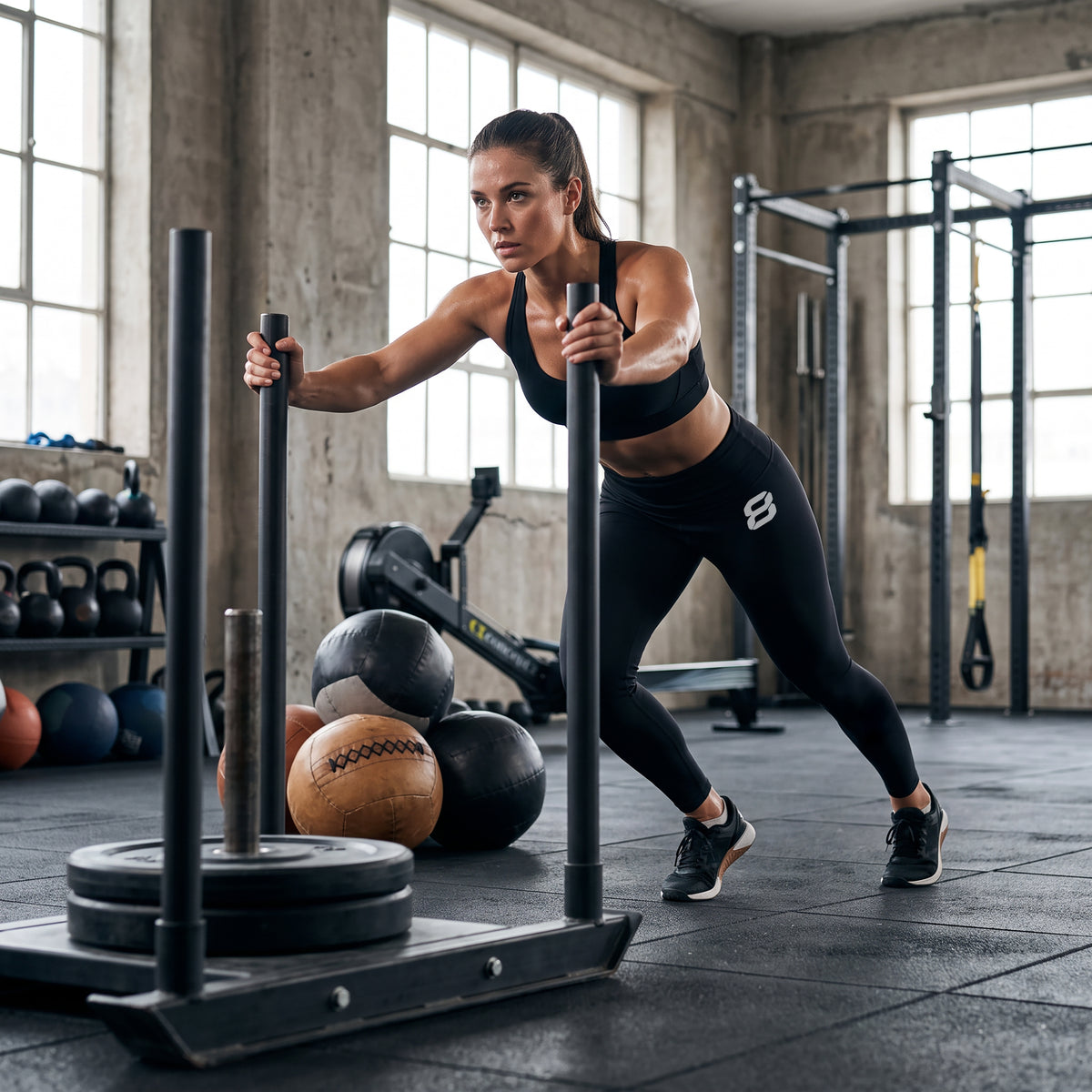 Ladies 8ROX Performance Leggings - Black - view 4