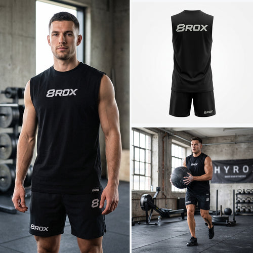 8ROX Lifestyle Vest - Black - front, back and action views