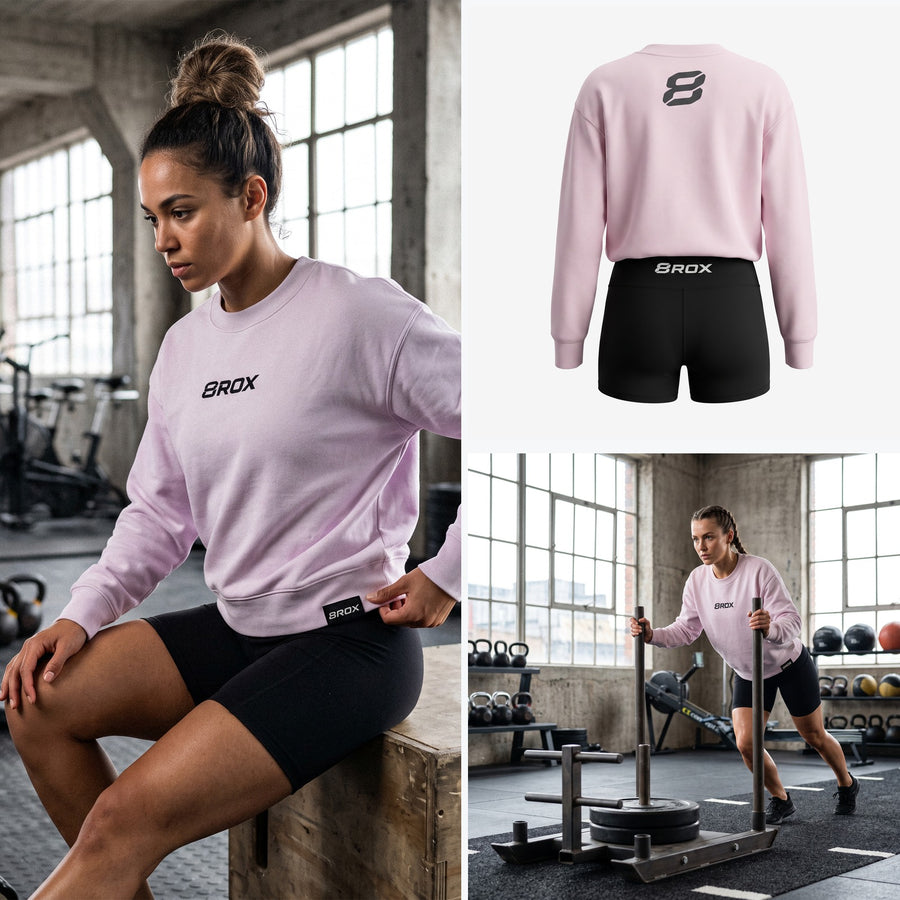 Ladies 8ROX Lifestyle Crew - Pink