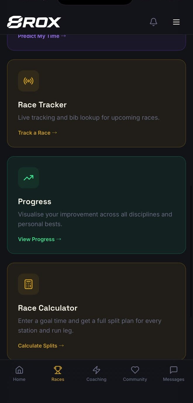 Race tools and live events