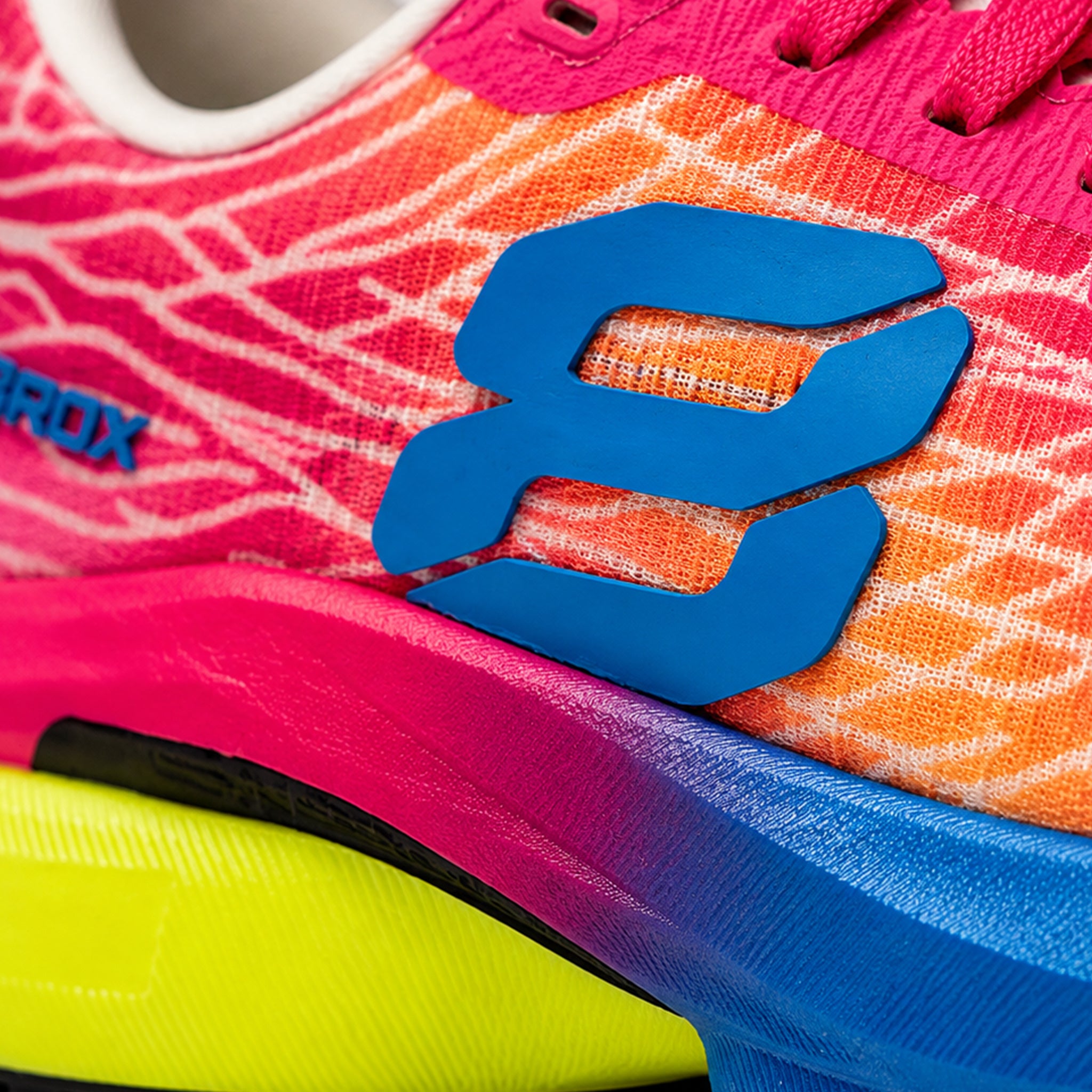 Close-up detail of the 8ROX Ghost Pulse carbon hybrid trainer